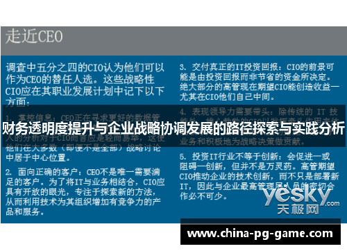 财务透明度提升与企业战略协调发展的路径探索与实践分析 财务透明度提升与企业战略协调发展的路径探索与实践分析